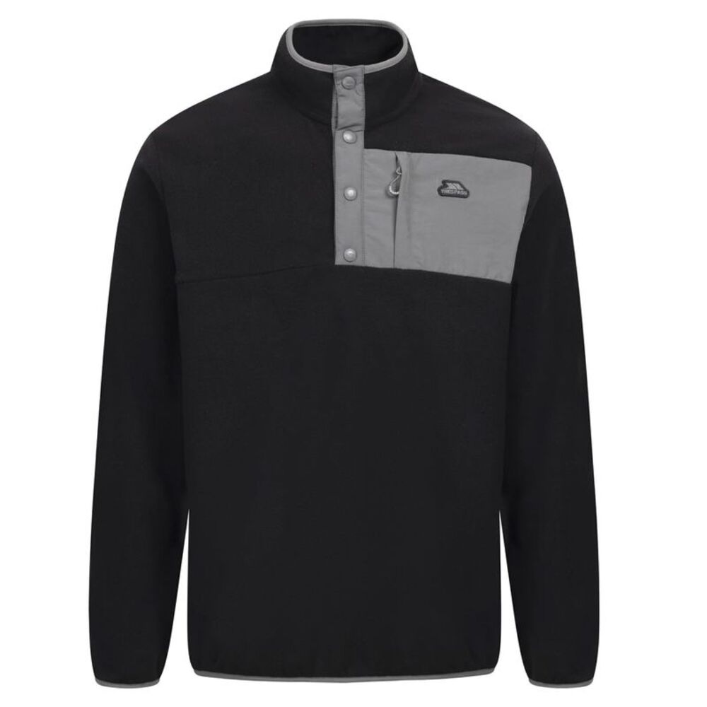 Trespass Mens Hosta Anti-Pilling Fleece Top / Black